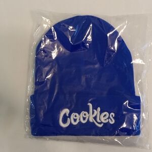 Blue with white Cookies beanie